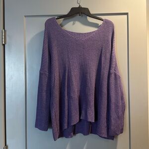 Round neck purple sweater size large